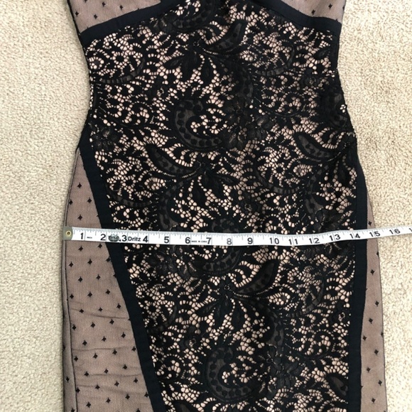 Betsy & Adam Lace Bodycon V Neck Dress Size 2 - Picture 14 of 14